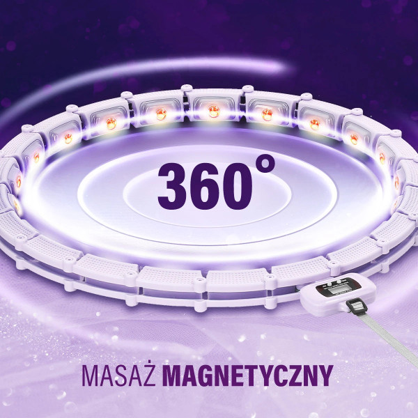 Хула-хуп магнітний з тягарцем та лічильником HMS Set HHM14, фіолетовий