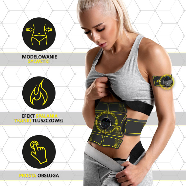 Електростимулятор м’язів преса та рук HMS ABS Master Pro Super