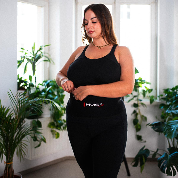 Пояс для схуднення HMS Plus Size BR163, 130см, чорний