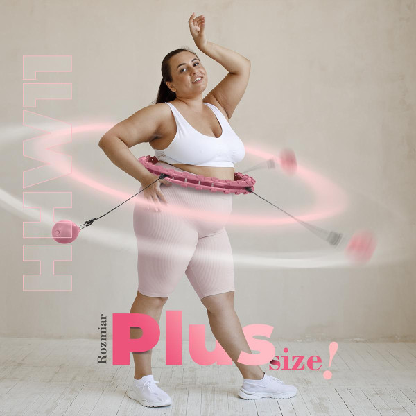 Хула-хуп з тягарцем PlusSize HMS HHW11 60-126 см, рожевий