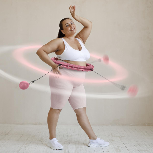 Хула-хуп з тягарцем PlusSize HMS HHW11 60-126 см, рожевий