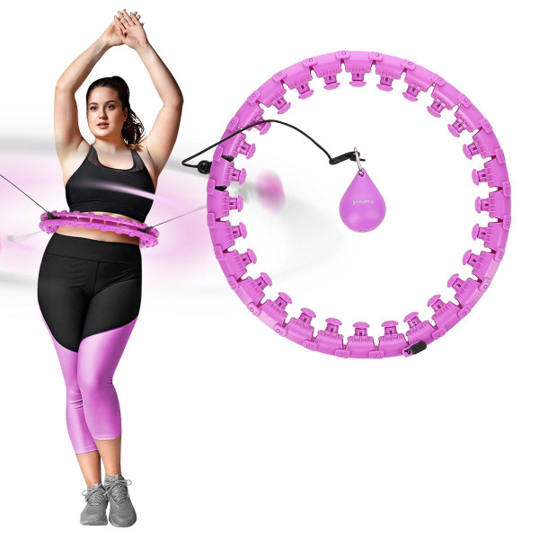 Хула-хуп з обважнювачем HMS HHW12 Plus Size, 48-125см, рожевий