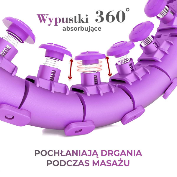 Хула-хуп з обважнювачем HMS HHW12 Plus Size, 48-125см, рожевий