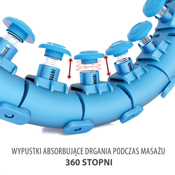 Хула-хуп з обважнювачем HMS HHW01 синій та поясом для схуднення