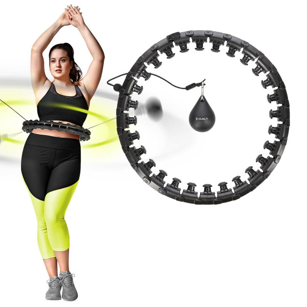 Хула-хуп з тягарцем HMS Plus Size Set HHW12, чорний 