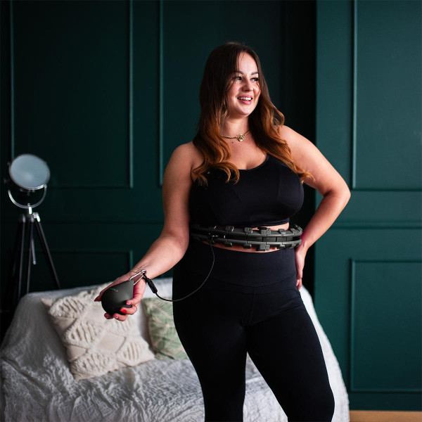 Хула-хуп з тягарцем HMS Plus Size Set HHW12, чорний 