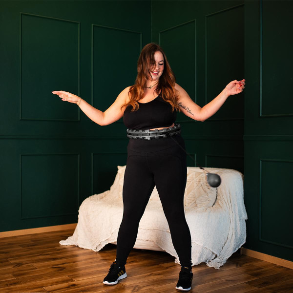Хула-хуп з тягарцем HMS Plus Size Set HHW12, чорний 