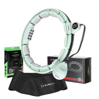 Хула-хуп з тягарцем HMS Set HHM13, зелений + пояс для схуднення