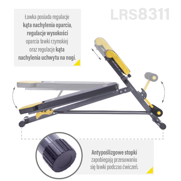 Лава для жиму 3в1 HMS Premium LSR8311