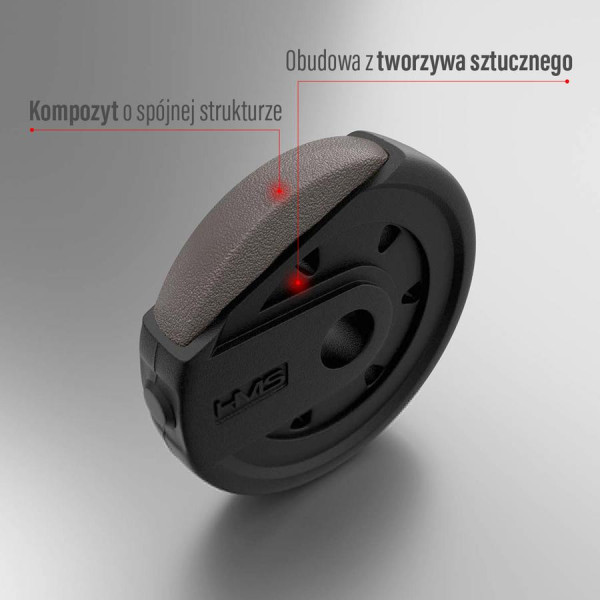 Гантелі розбірні 20кг, набір 6в1 зі штангою та гирями HMS SGX120 Pro