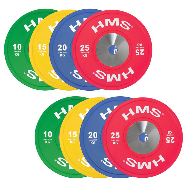 Набір дисків бамперних олімпійських HMS TBR PROFI SET 8шт Набір дисків бамперних олімпійських HMS TBR PROFI SET 8шт