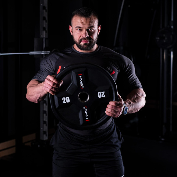 Диск 20кг для олімпійської штанги поліуретановий HMS TPC20