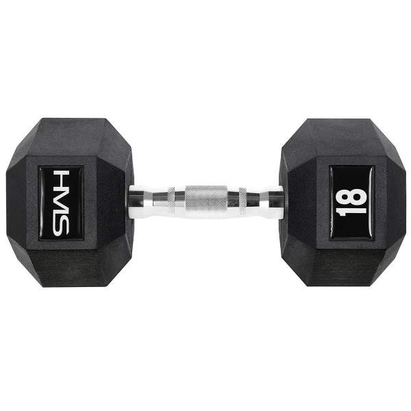 Гантель з фіксованою вагою HMS HEX Pro 18кг
