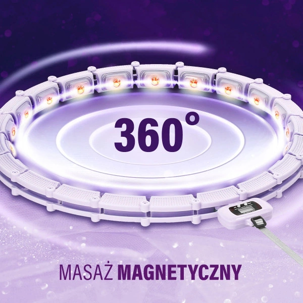 Хула-хуп магнітний з тягарцем та лічильником HMS Set HHM14, фіолетовий